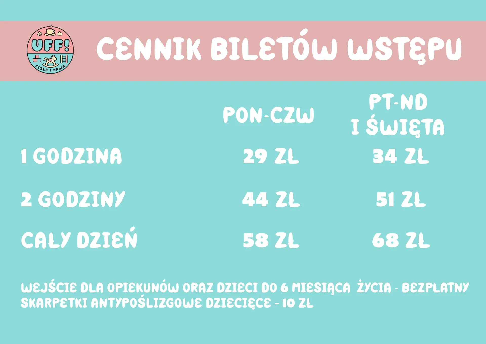 UFF! Figle i Kawa Cennik Wejsc